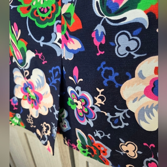 NWOT Boden Women's Navy Blue/Multi Color Floral Cotton Blend Pencil Skirt Size 2 - Picture 4 of 8